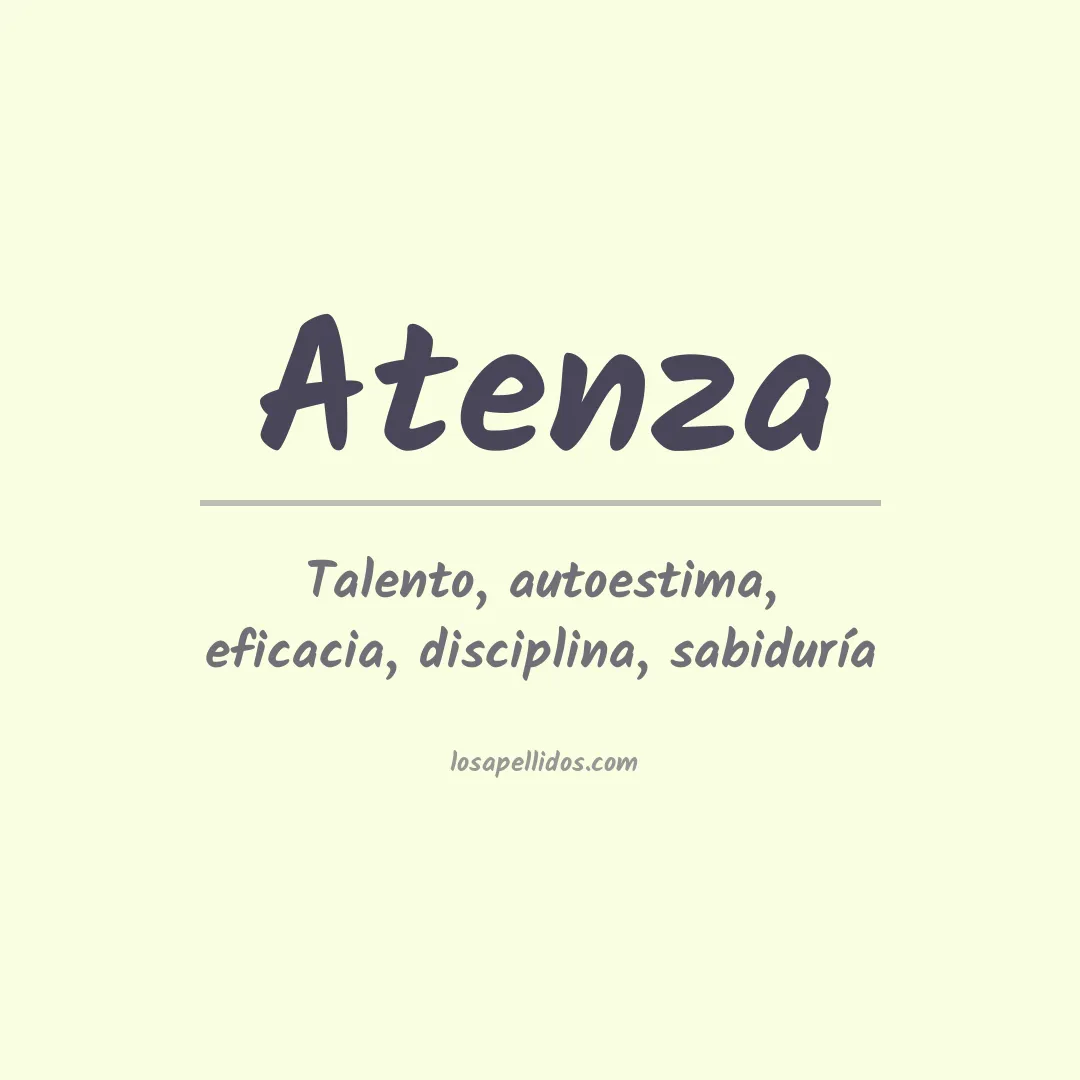 Significado del Apellido Atenza