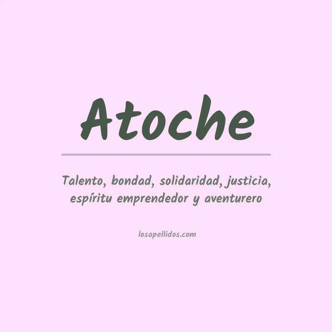 Apellido Atoche