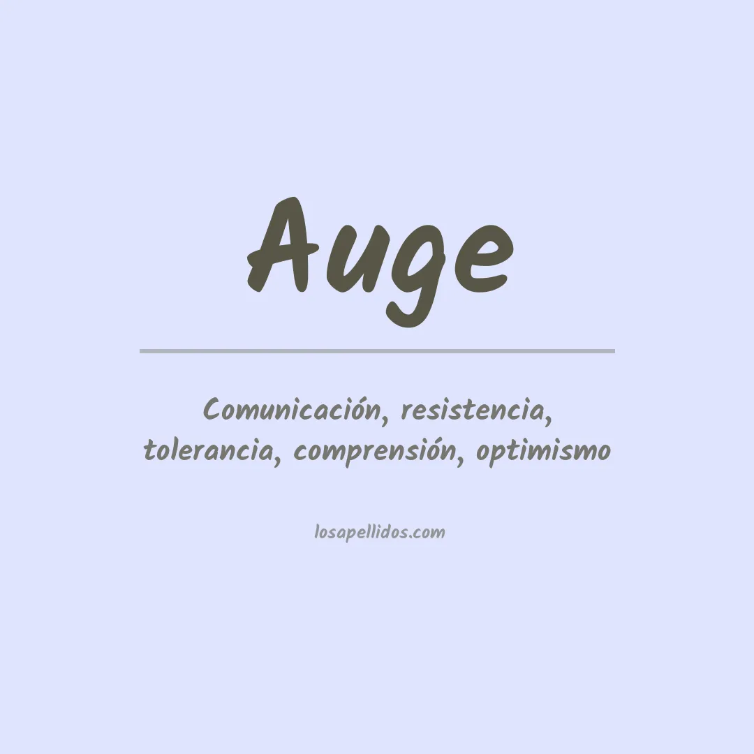 Apellido Auge
