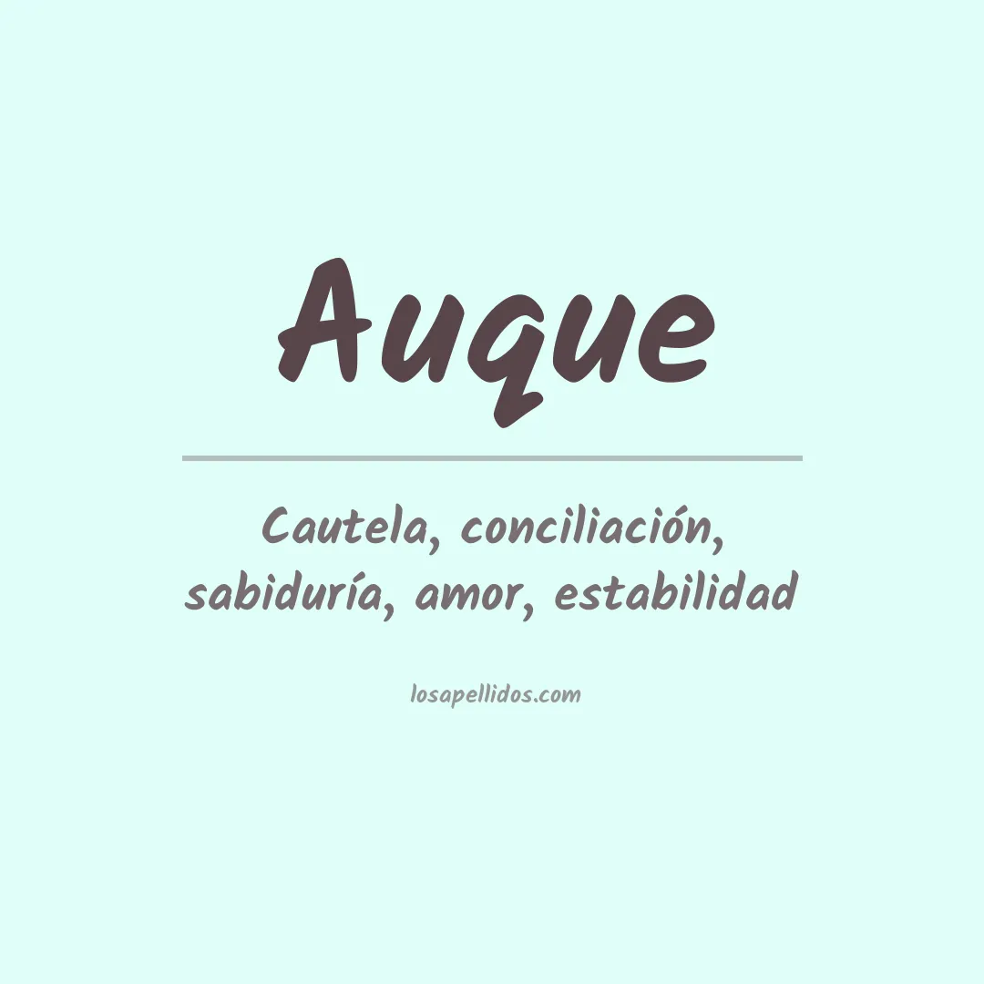 Apellido Auque