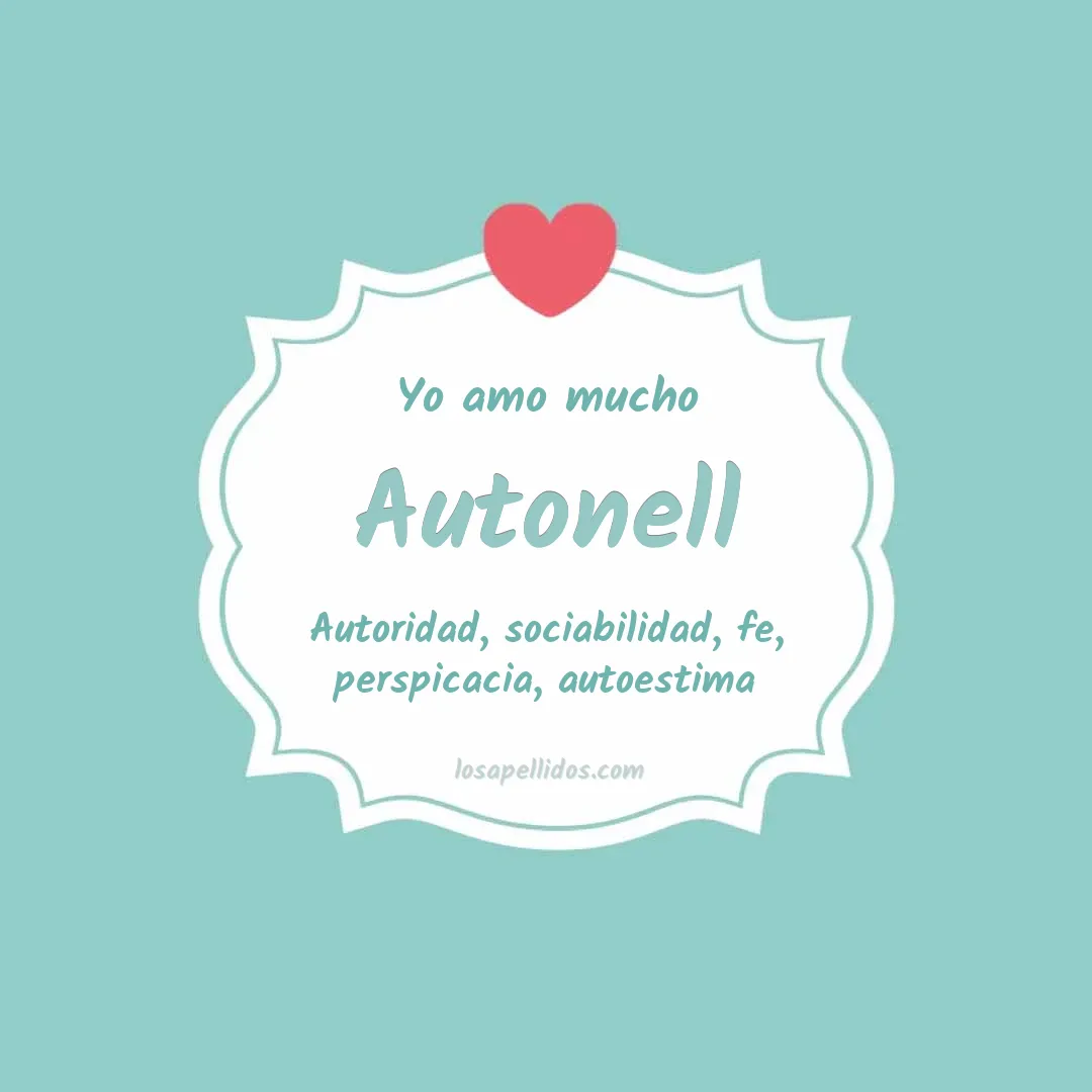 Yo amo mucho Autonell