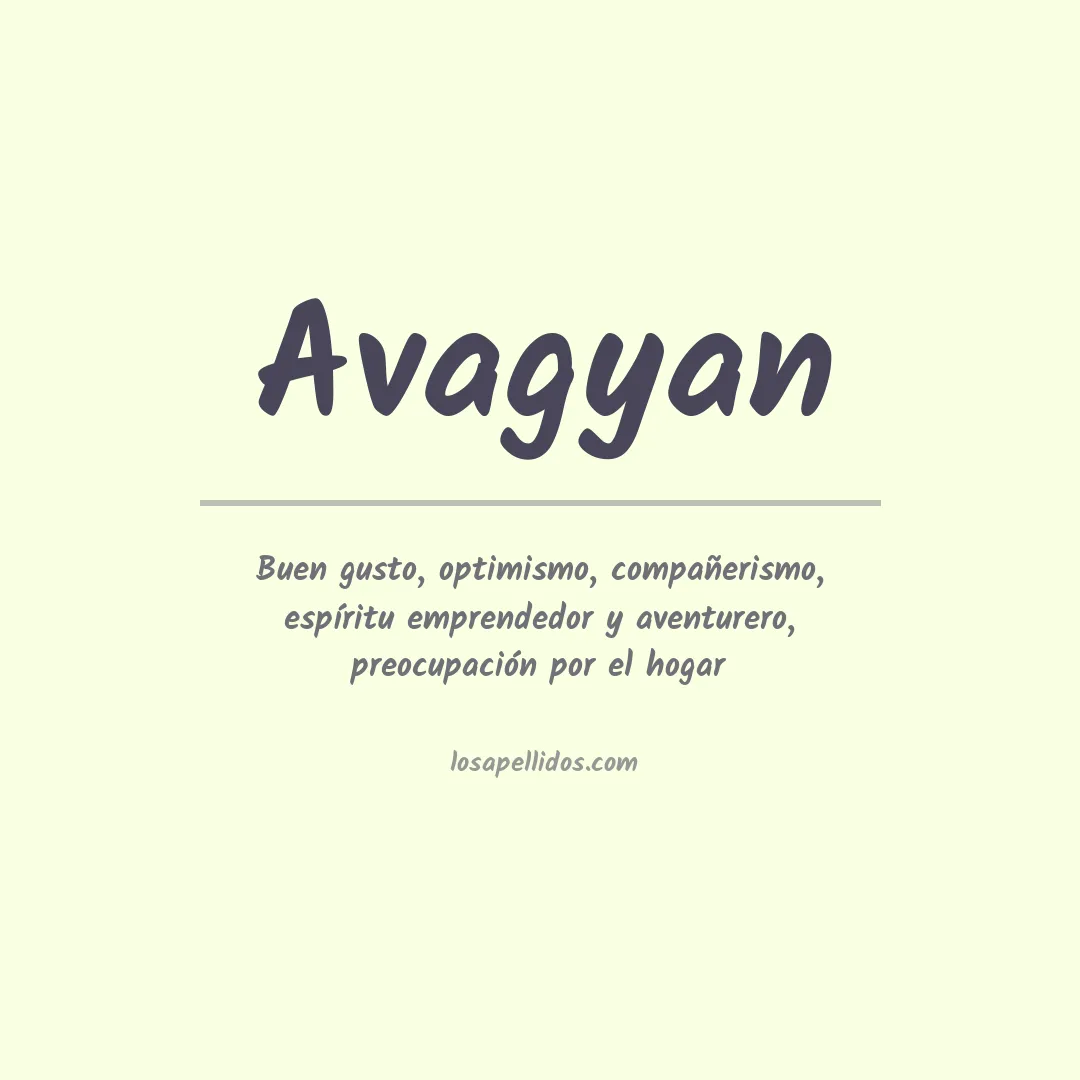 Apellido Avagyan