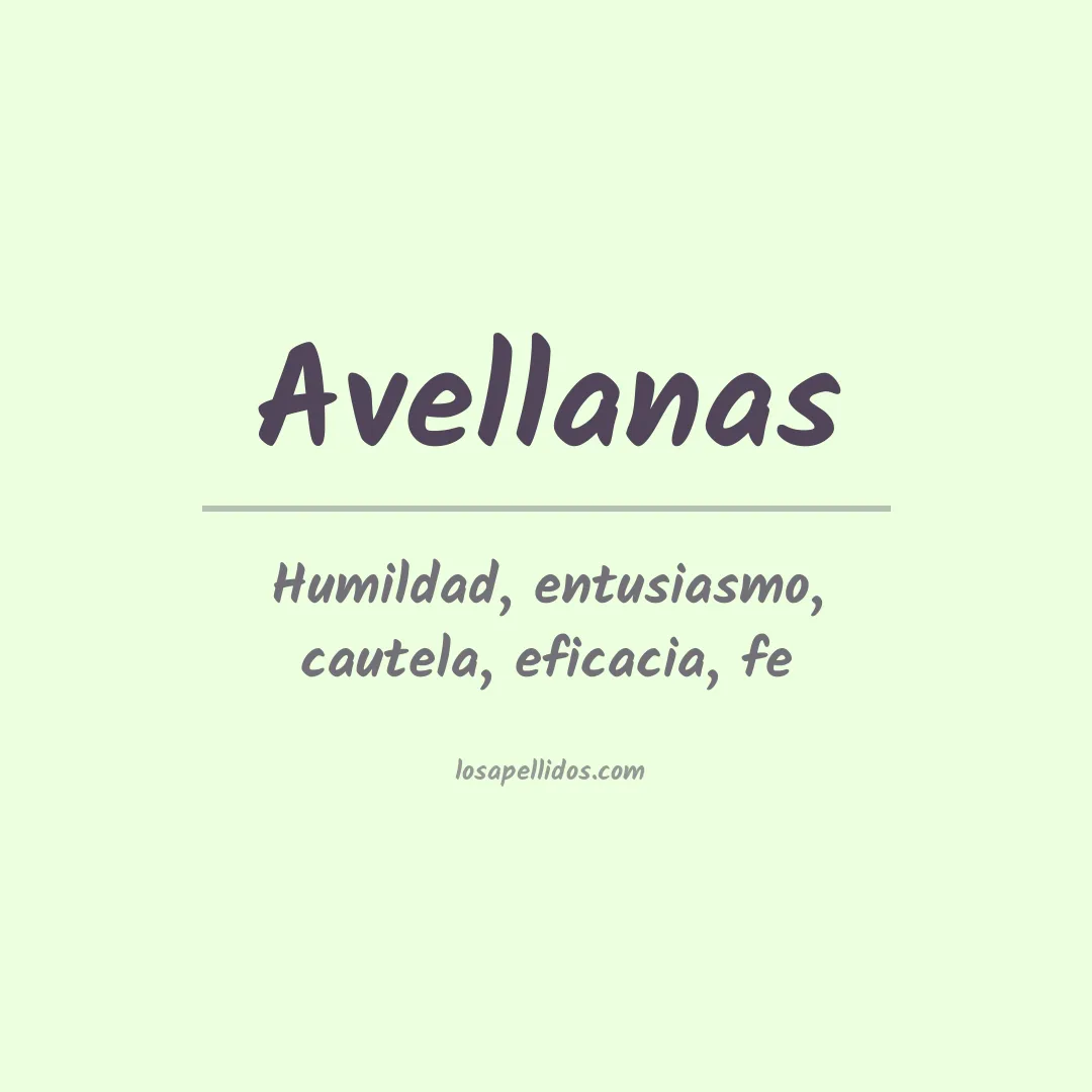 Significado del Apellido Avellanas