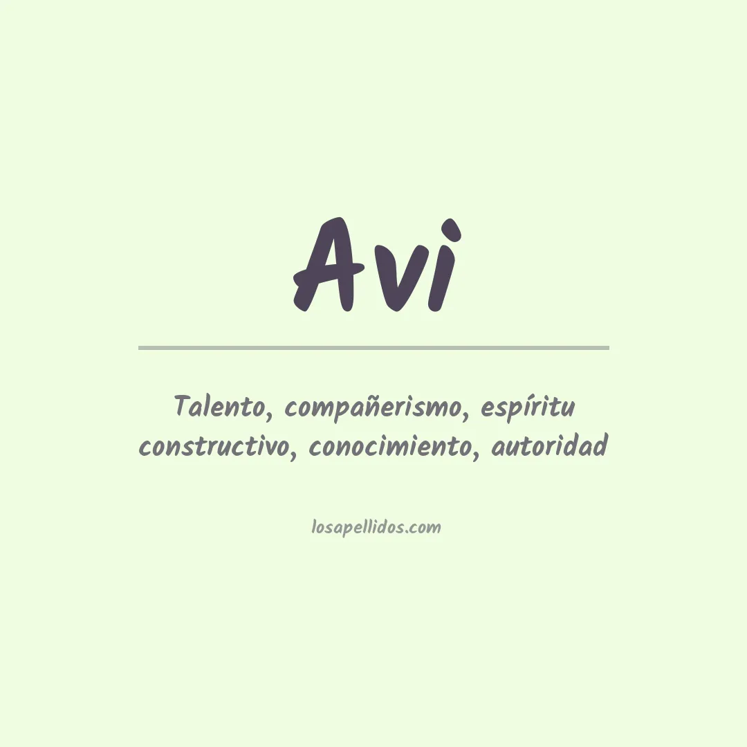 Apellido Avi