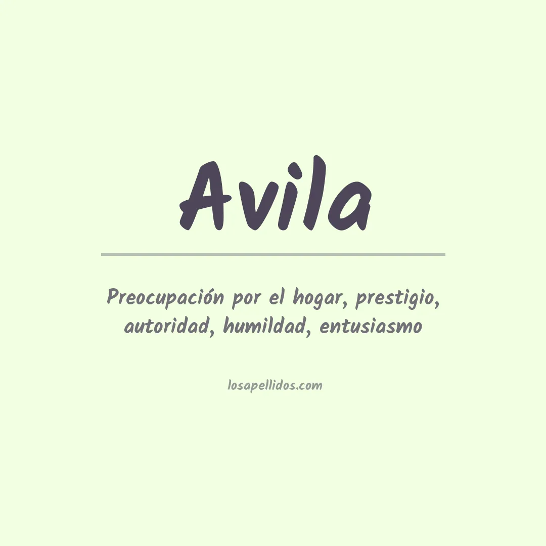 Apellido Ávila