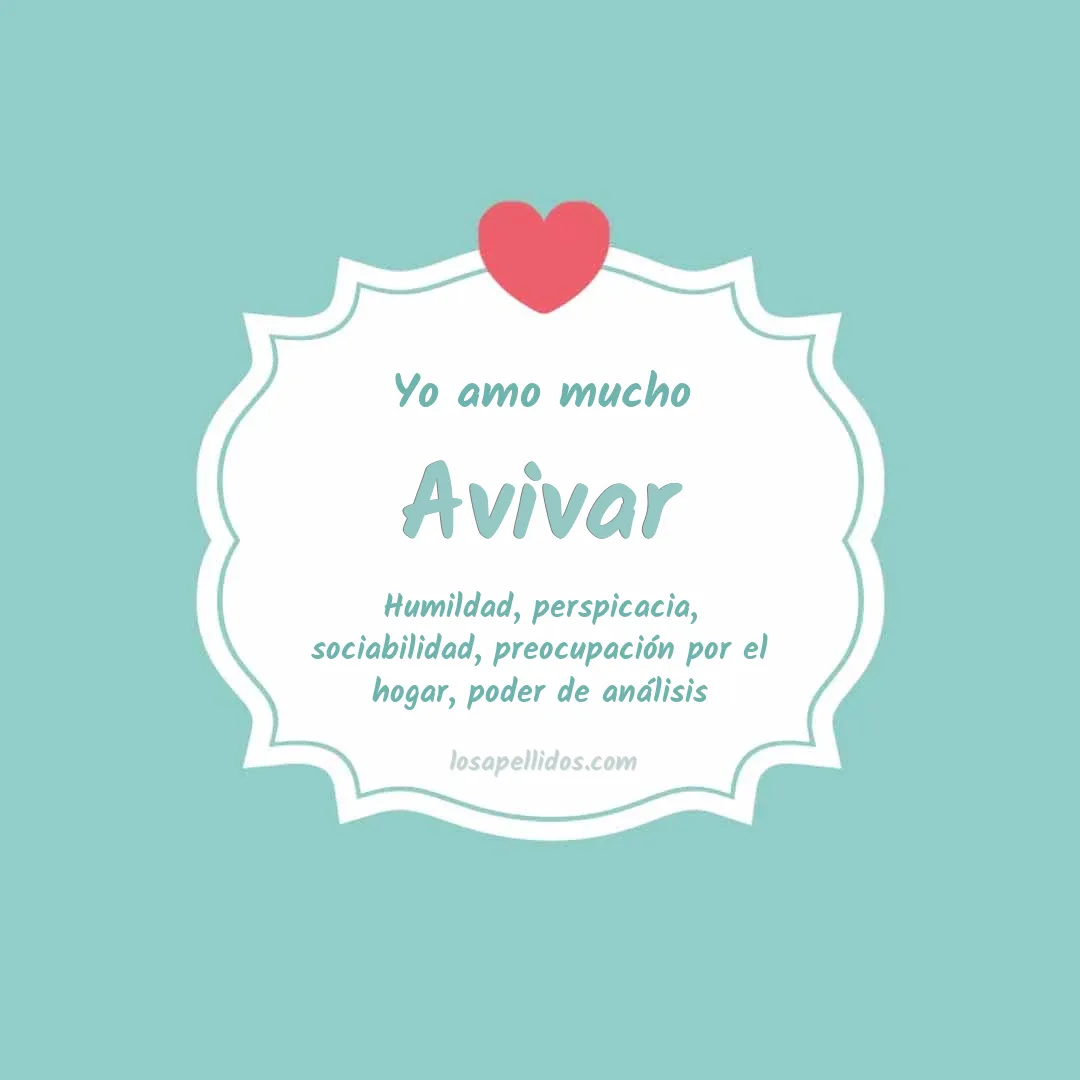 Yo amo mucho Avivar