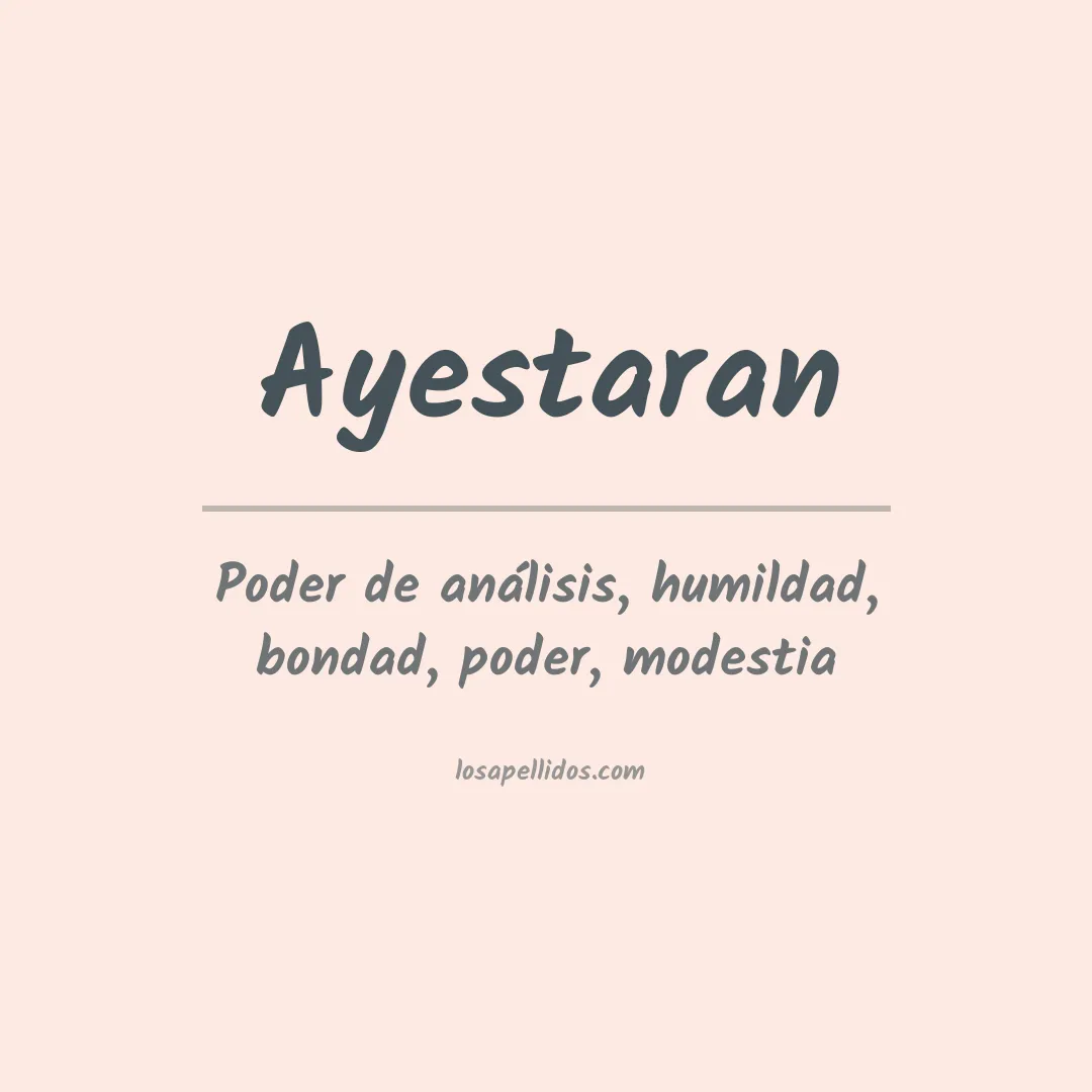 Apellido Ayestaran