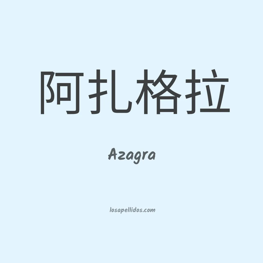 Azagra en chino