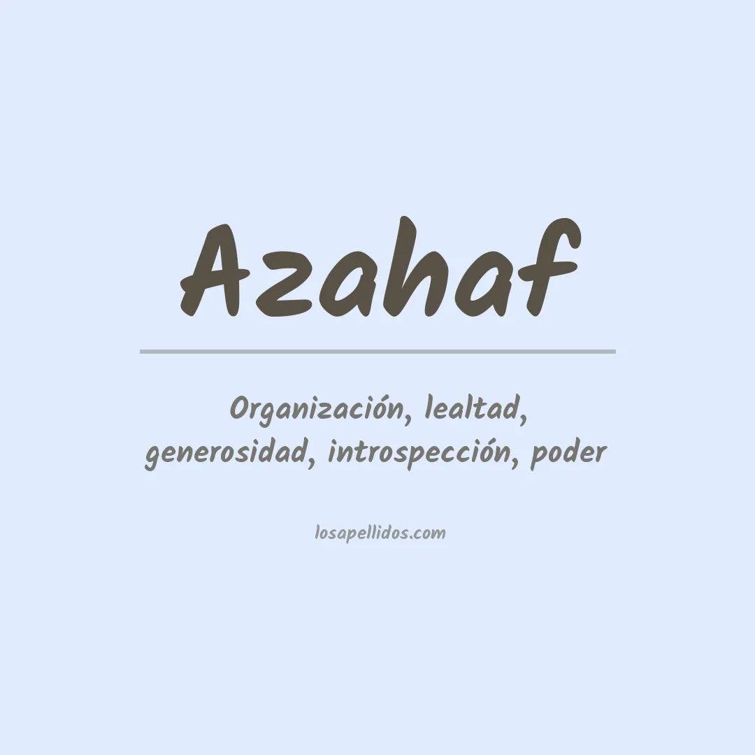 Apellido Azahaf