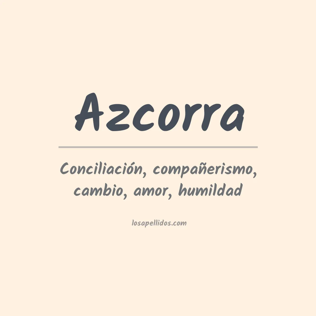 Significado del Apellido Azcorra