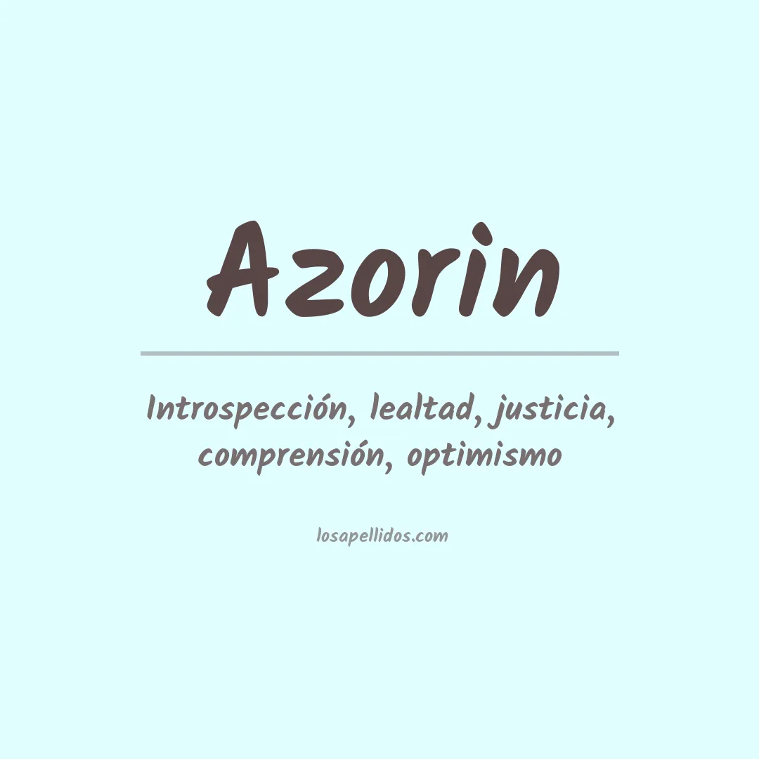 Apellido Azorin