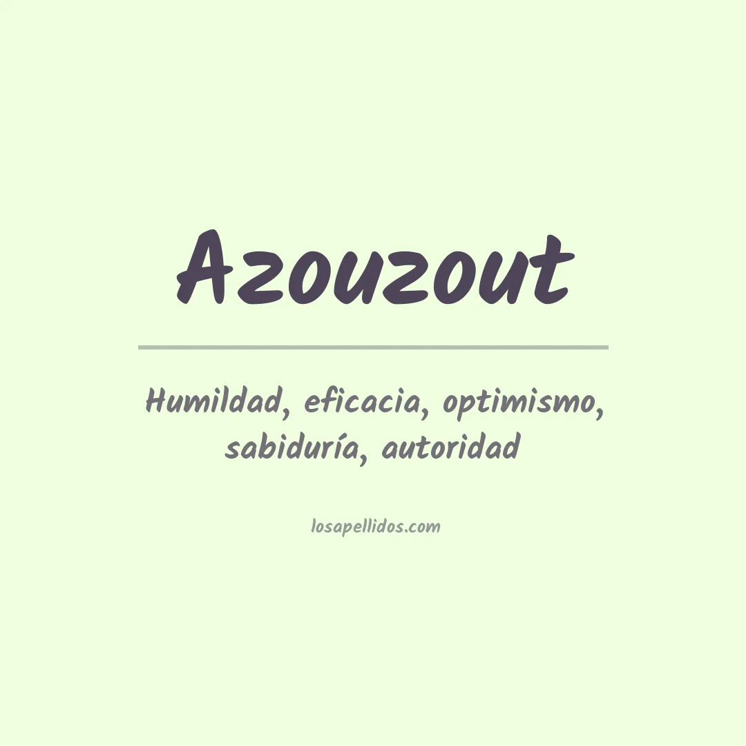 Apellido Azouzout