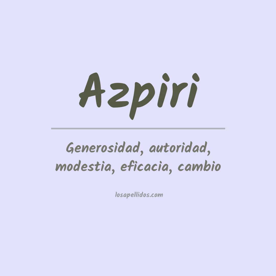 Significado del Apellido Azpiri
