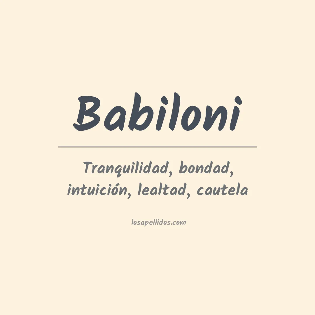 Apellido Babiloni