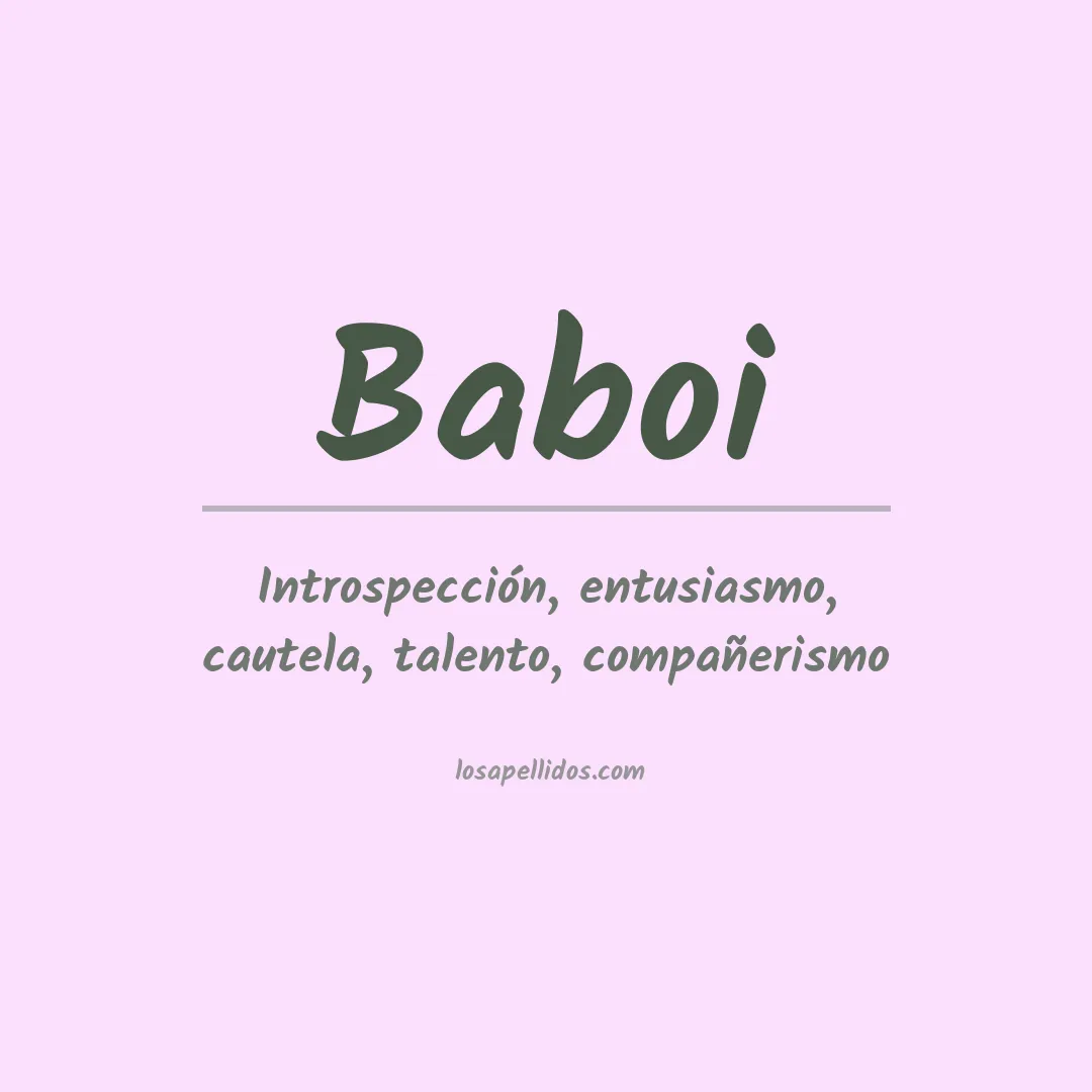 Apellido Baboi