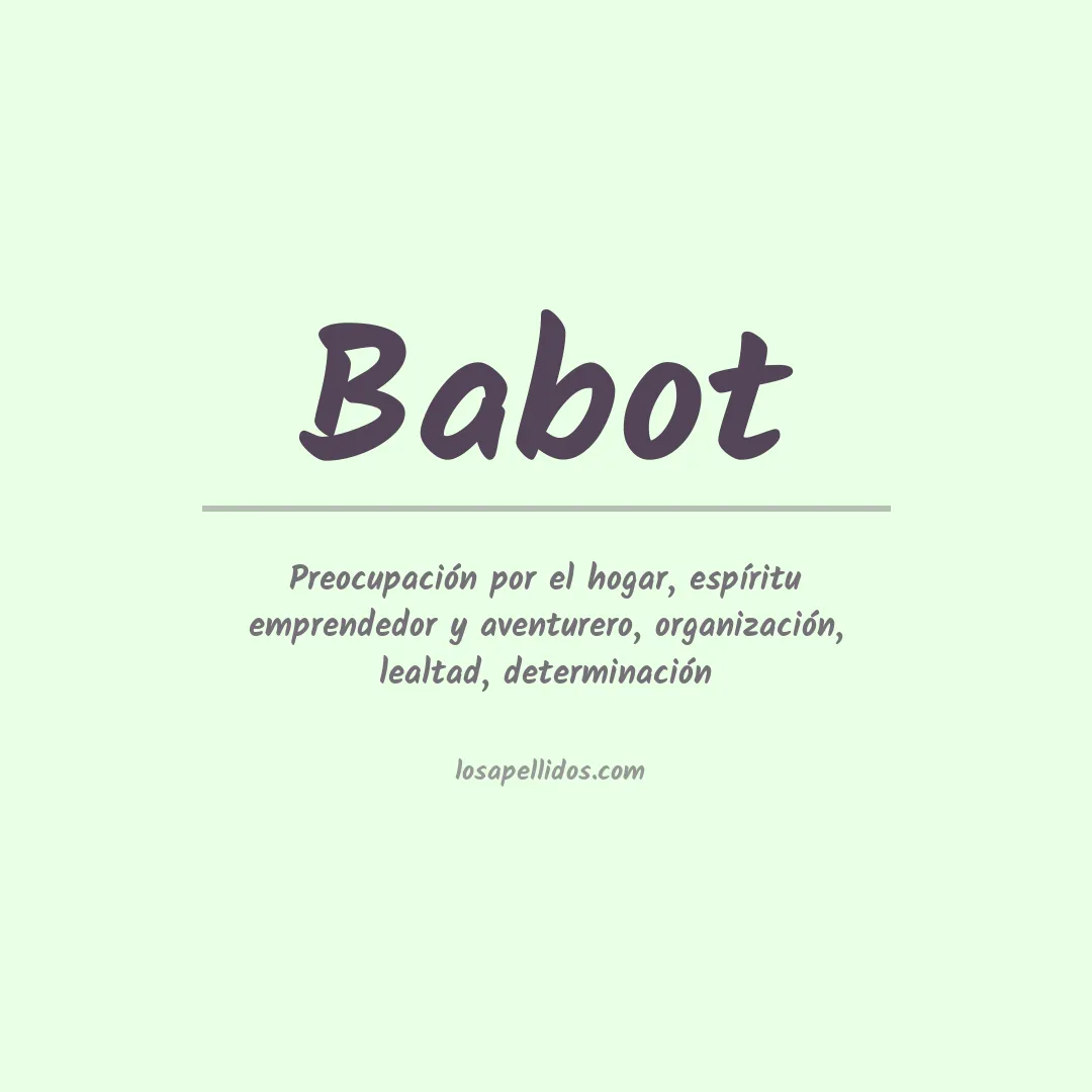 Apellido Babot