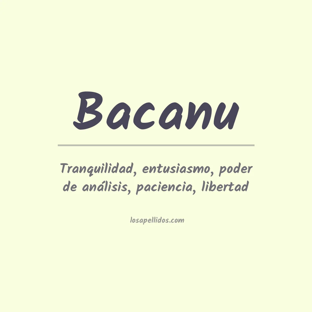 Apellido Bacanu
