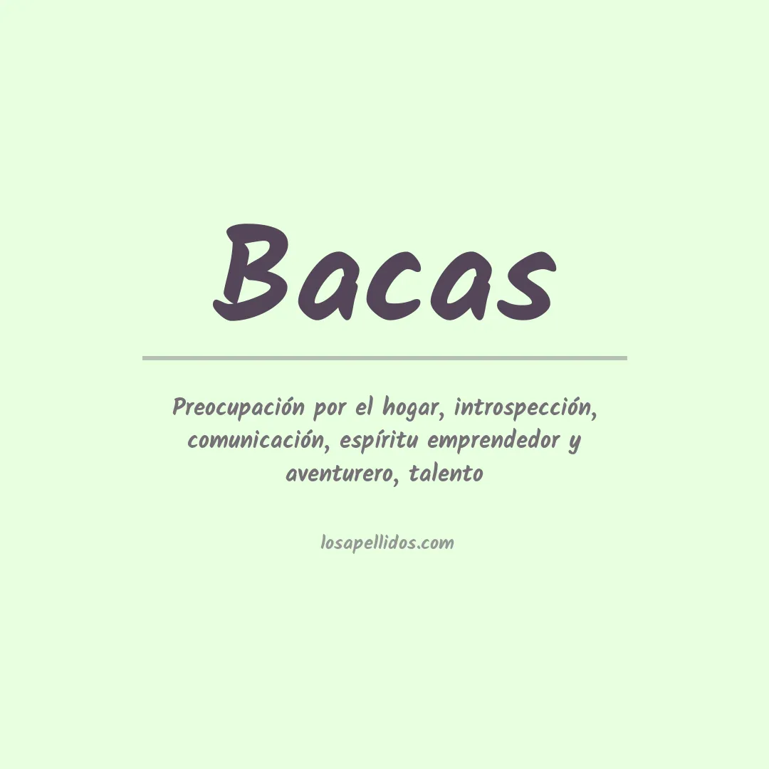 Apellido Bacas