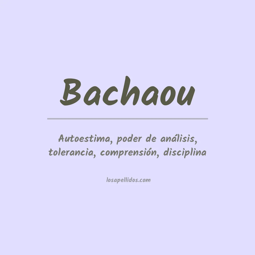 Apellido Bachaou