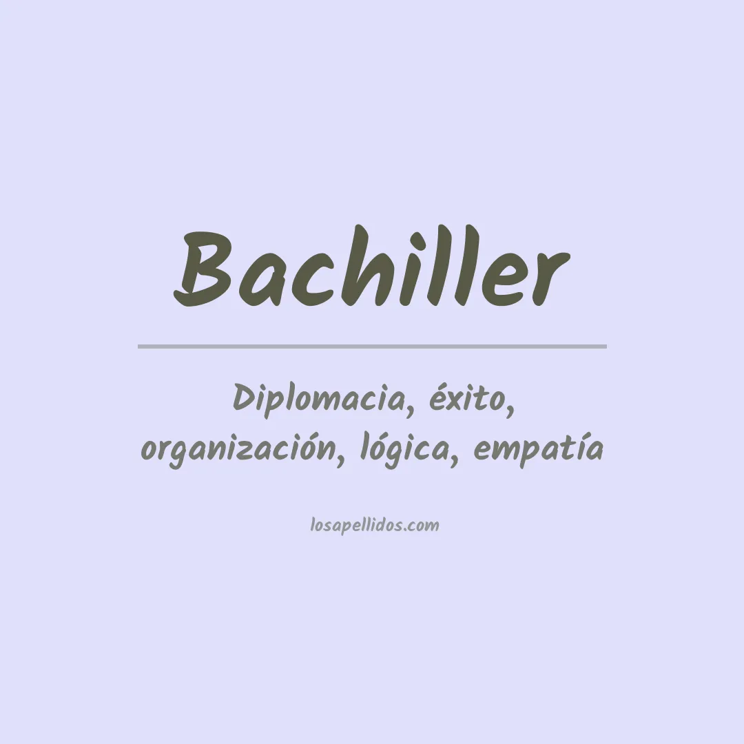Apellido Bachiller