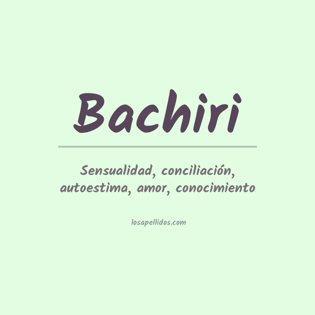 Apellido Bachiri