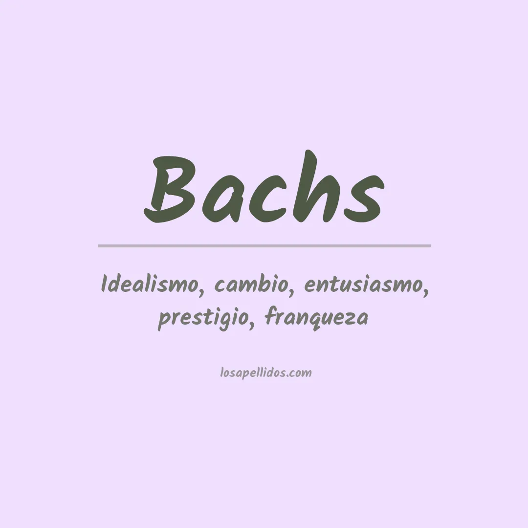 Apellido Bachs
