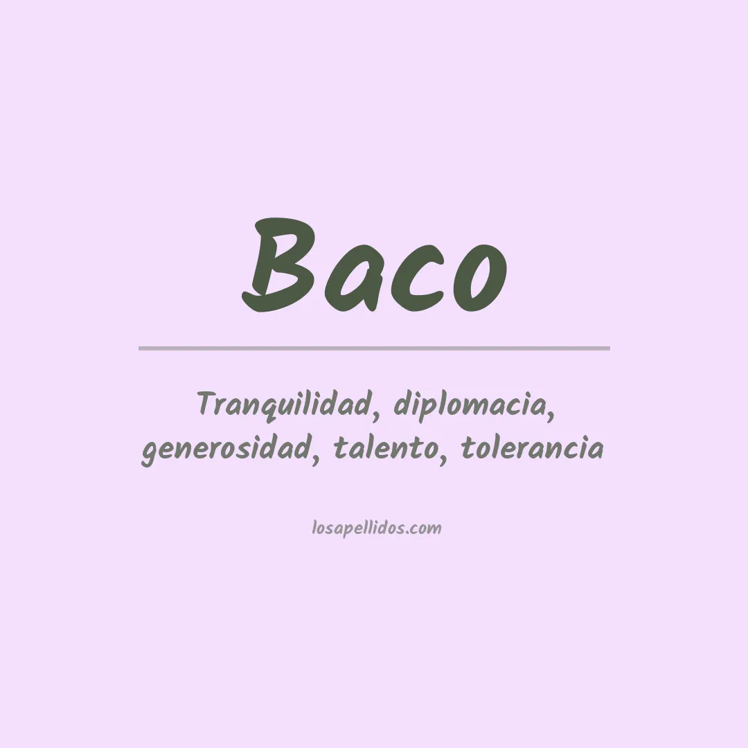 Apellido Baco