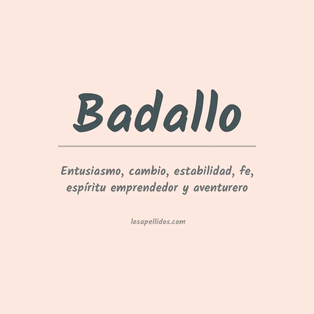 Significado del Apellido Badallo