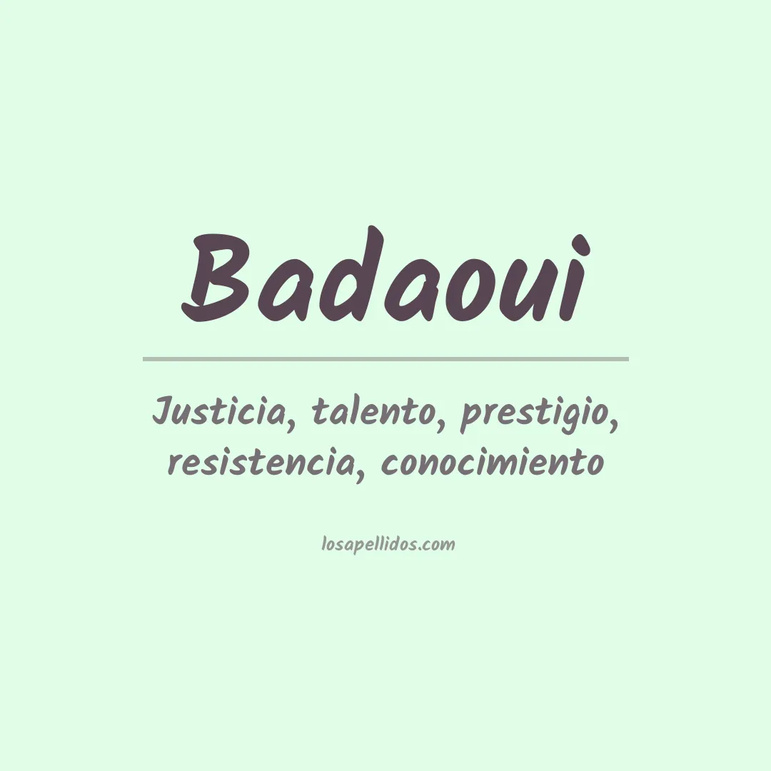 Apellido Badaoui