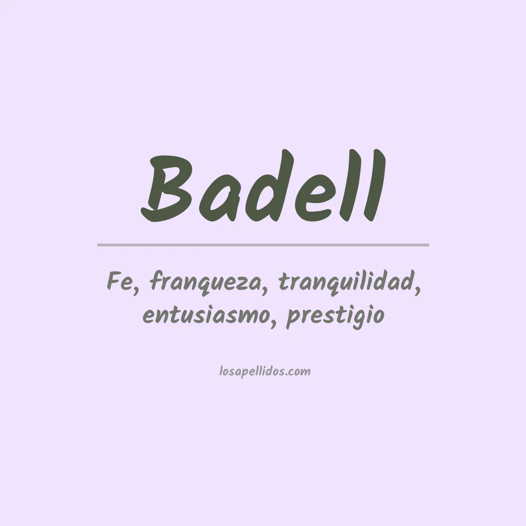 Apellido Badell