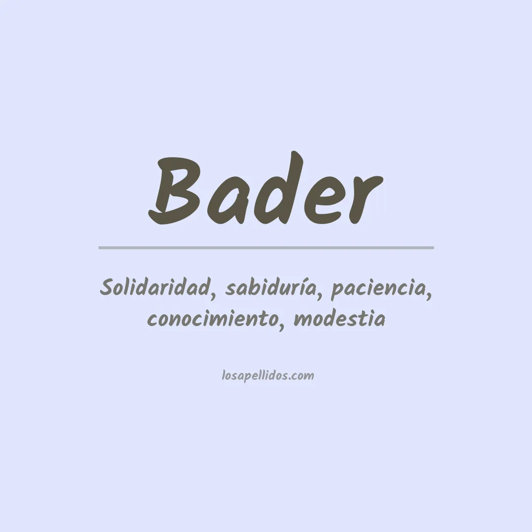 Apellido Bader