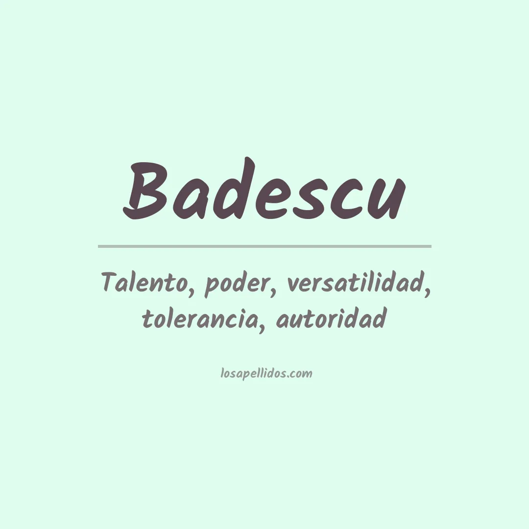 Apellido Badescu