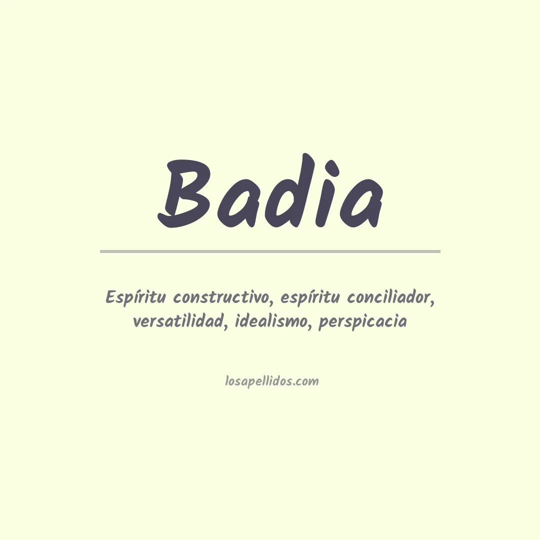 Apellido Badia