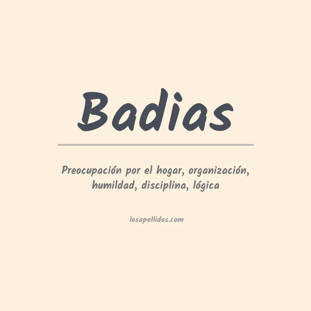 Apellido Badias