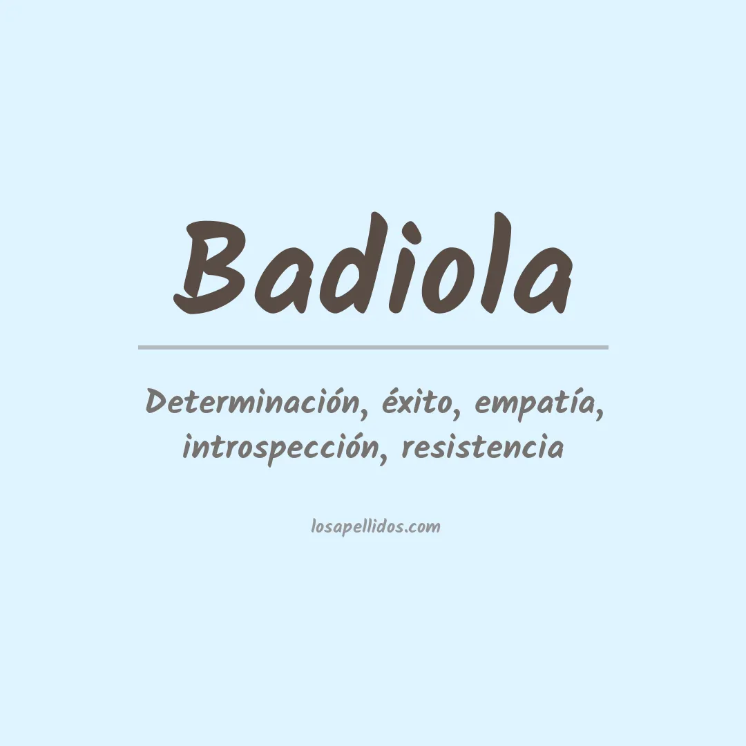 Apellido Badiola