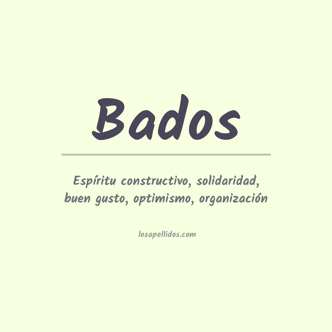 Apellido Bados