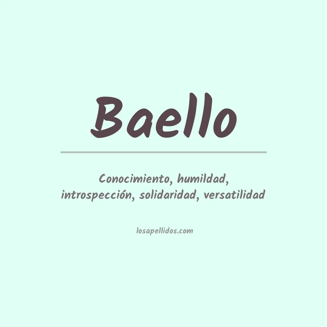 Apellido Baello
