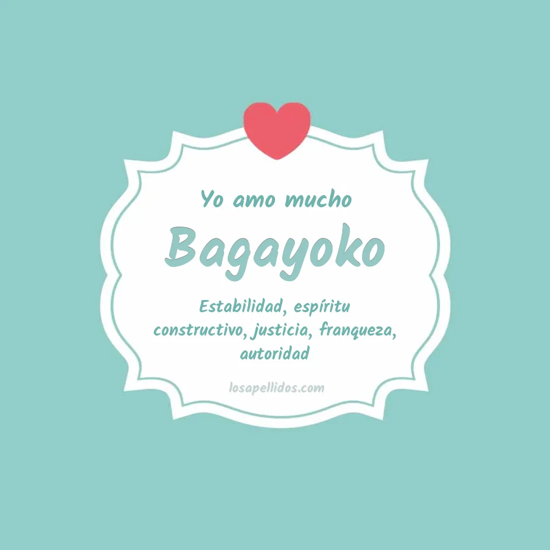 Yo amo mucho Bagayoko