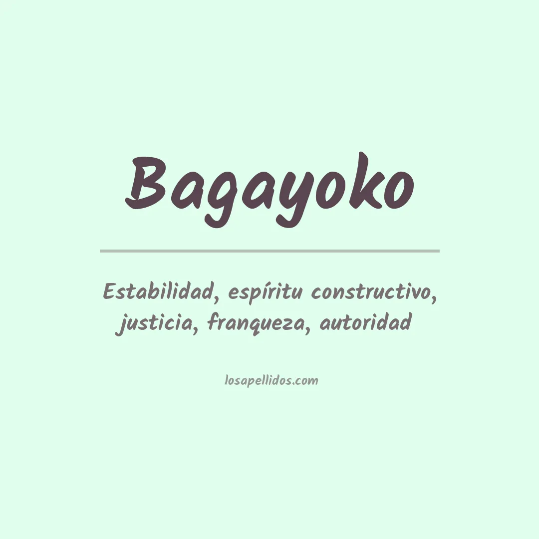 Apellido Bagayoko