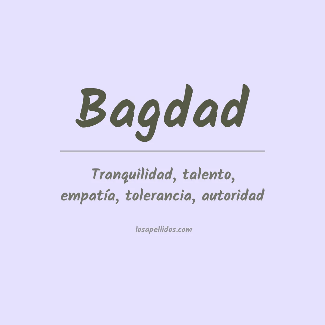 Apellido Bagdad