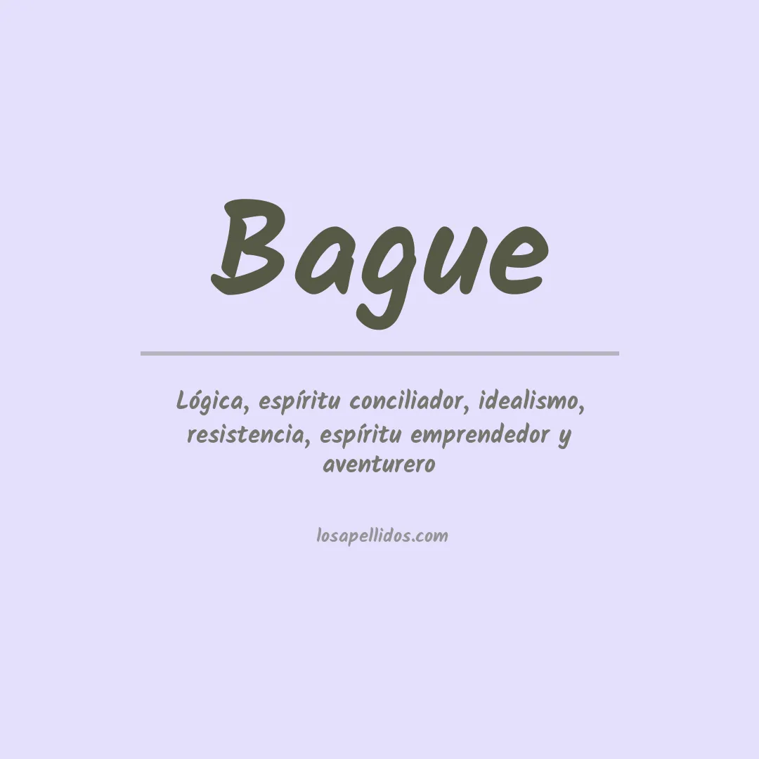 Apellido Bague