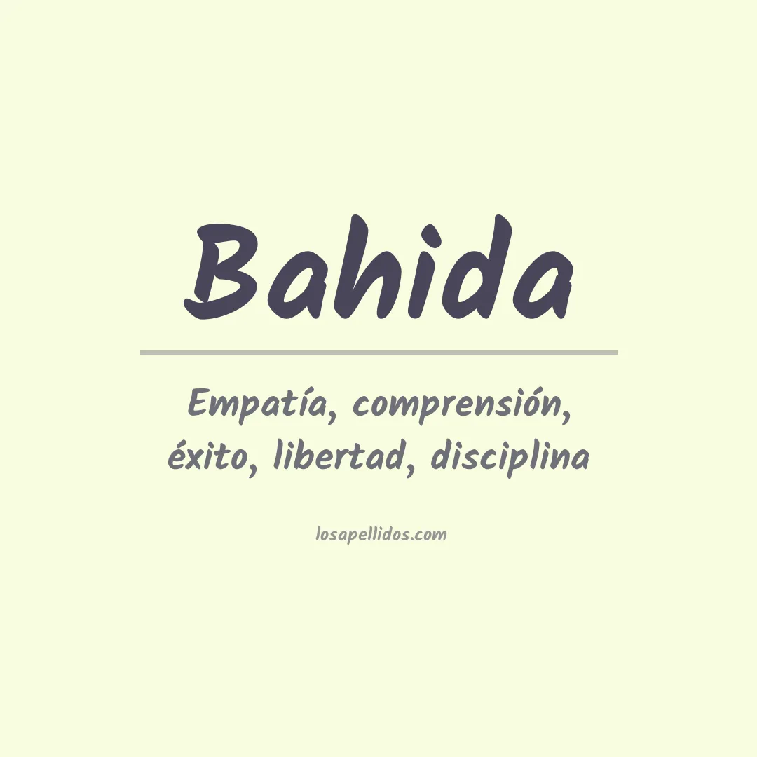 Apellido Bahida