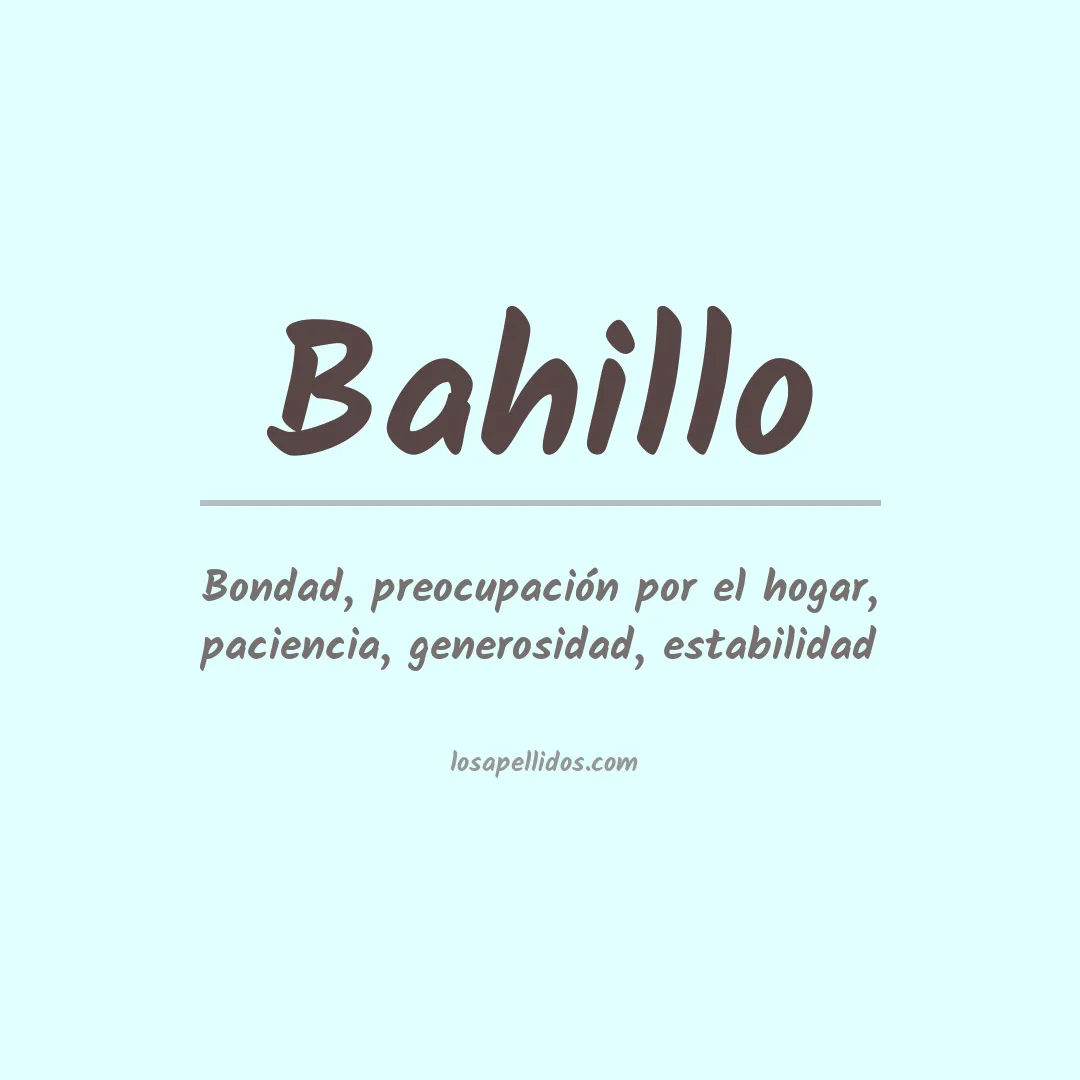 Apellido Bahillo