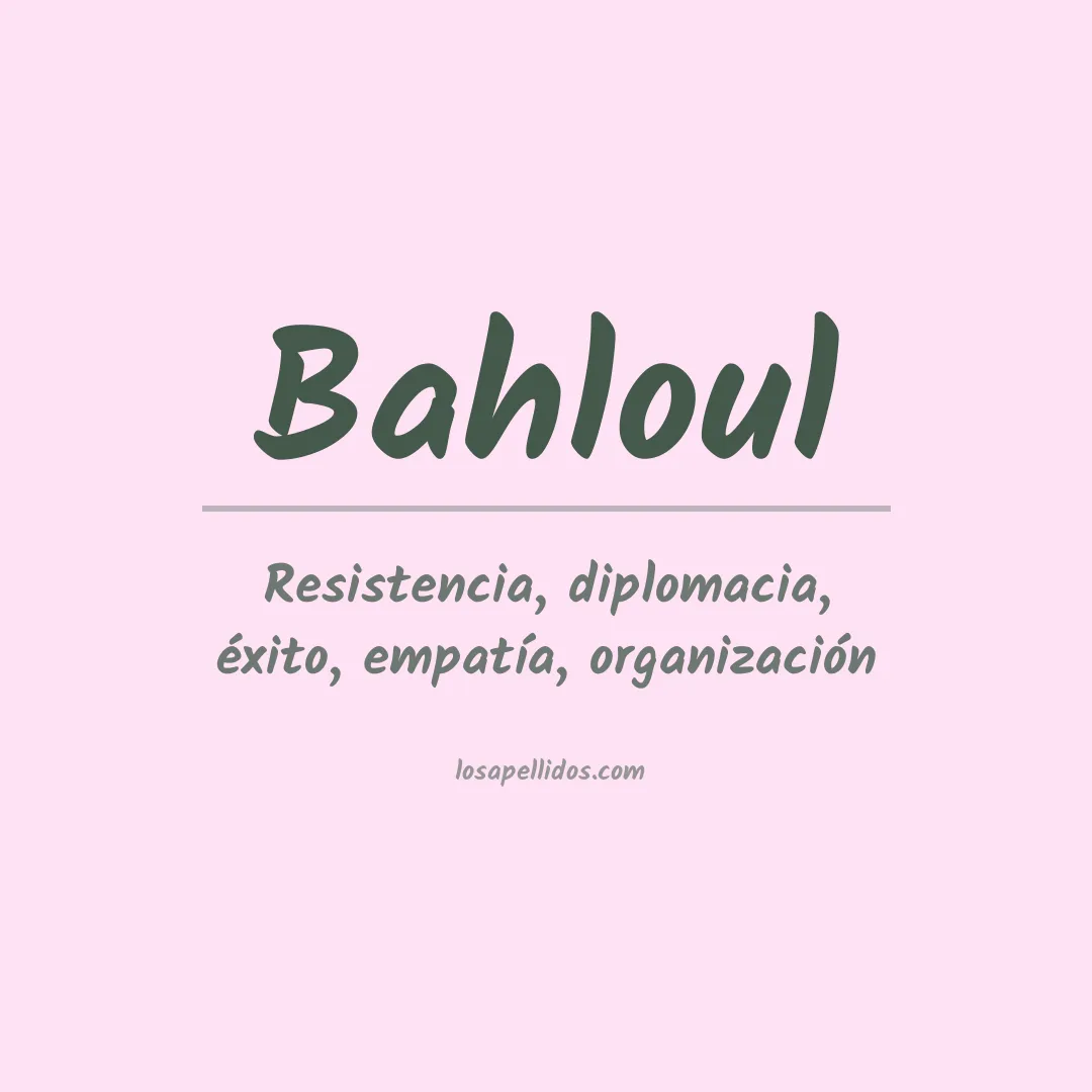 Apellido Bahloul