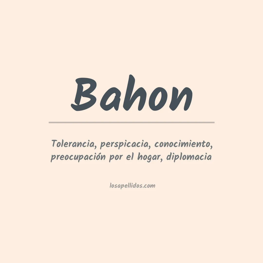 Apellido Bahon