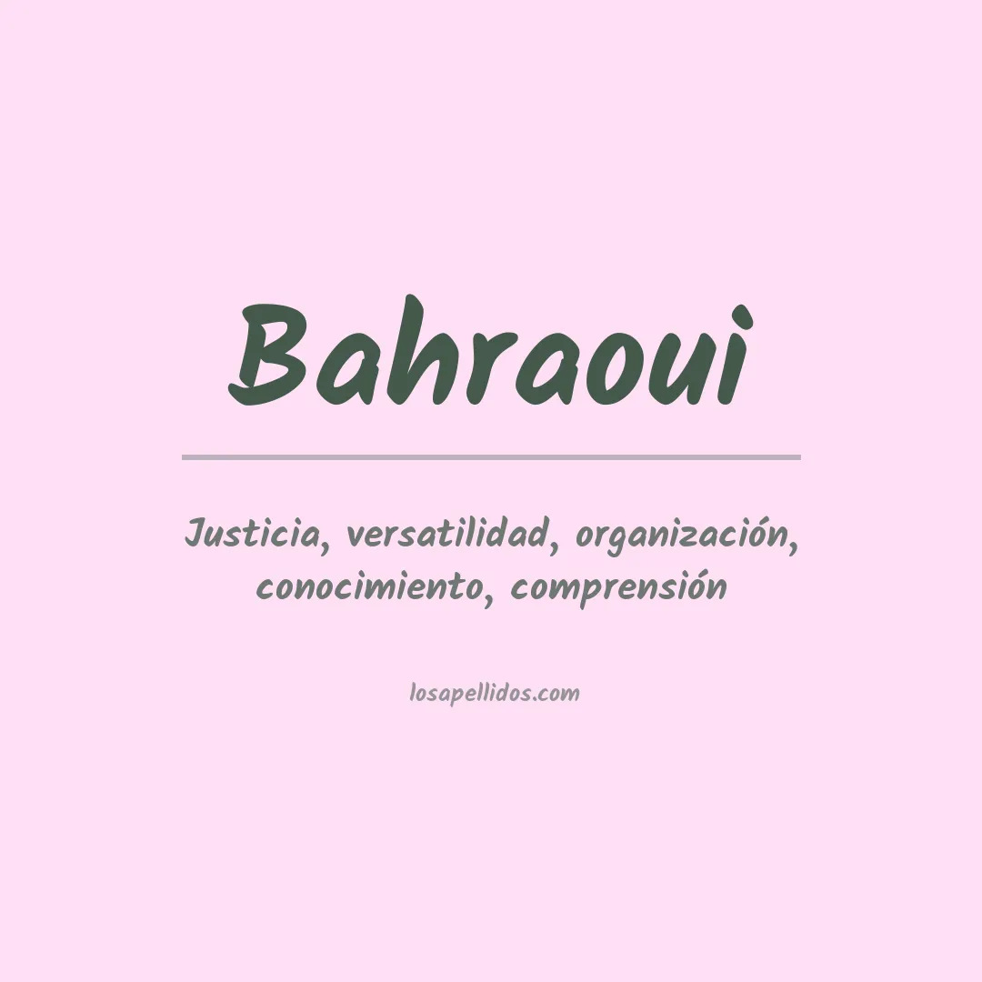 Apellido Bahraoui