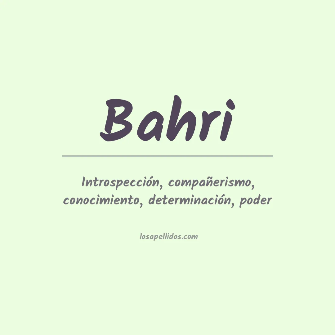 Apellido Bahri