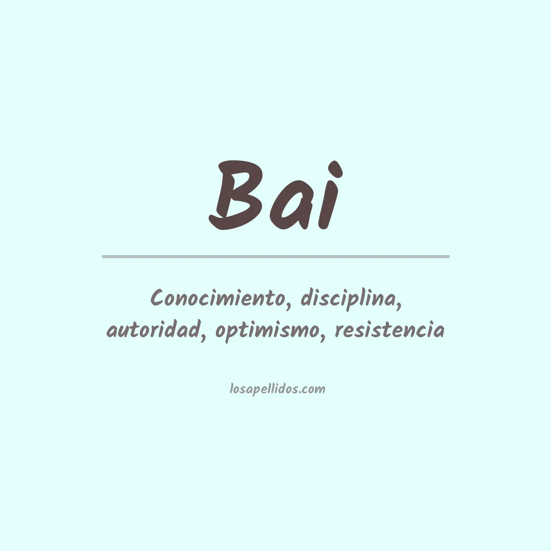 Apellido Bai