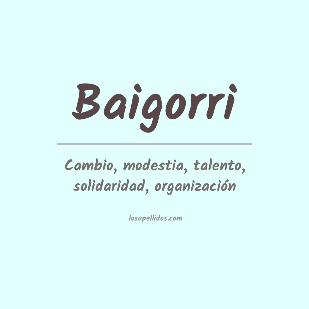 Apellido Baigorri
