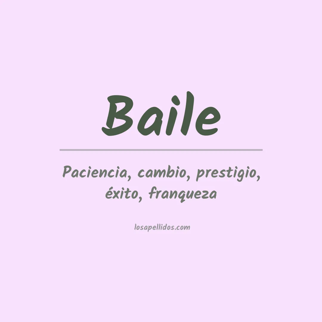 Apellido Baile